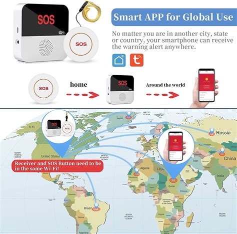 Smart WiFi Elderly Caregiver Pager - SOS Call Button Emergency Medical ...