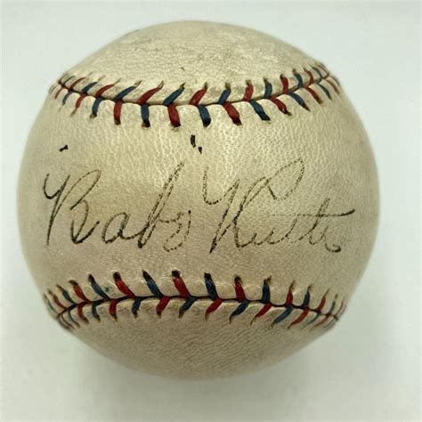 The Finest Babe Ruth Single Signed 1918 American League Baseball JSA ...
