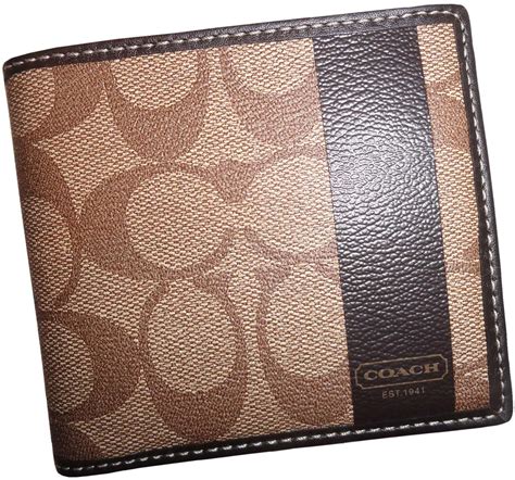 Coach Mens Heritage Stripe Coin Wallet Khaki/Brown at Amazon Men’s ...