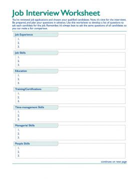 Interview Preparation Worksheet 的图像结果