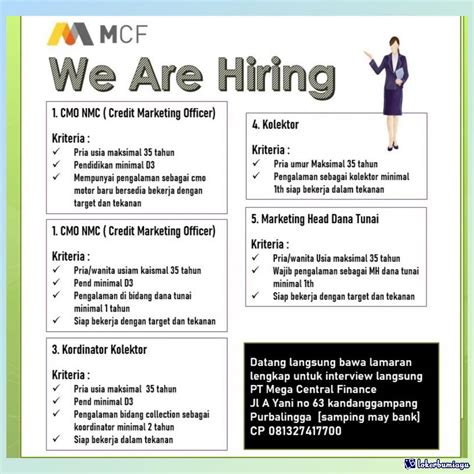 Info Lowongan Kerja PT Mega Central Finance Purbalingga Terbaru ...