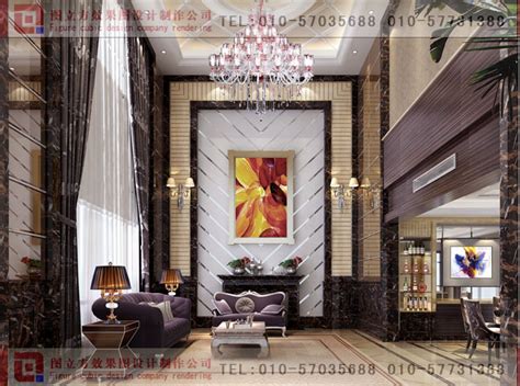 别墅挑高客厅效果图-家装效果图--效果图制作-图立方提升效果图制作品质与价值！www.bjxgt.com