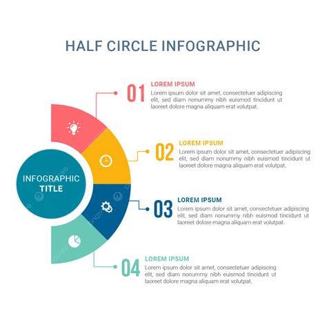 Half Circle Infographic 4 Steps Vector Template Download on Pngtree