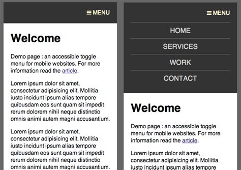 Toggle Menu JavaScript 的图像结果