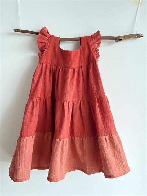 Dual-tone madder tier frock – tinylivingcolors
