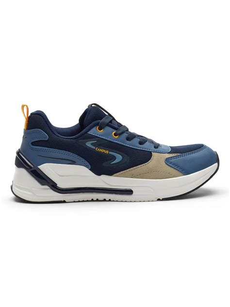 Buy LEVEL Navy Slate Men's Sneakers – Campus Shoes