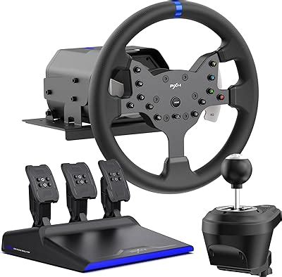 PXN V3 Pro Racing Steering Wheel and Pedals, 180° Steering Wheel with ...
