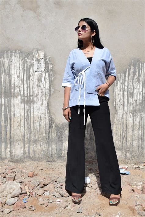 Get Open Front Tie-Up Asymmetric Jacket at ₹ 2200 | LBB Shop