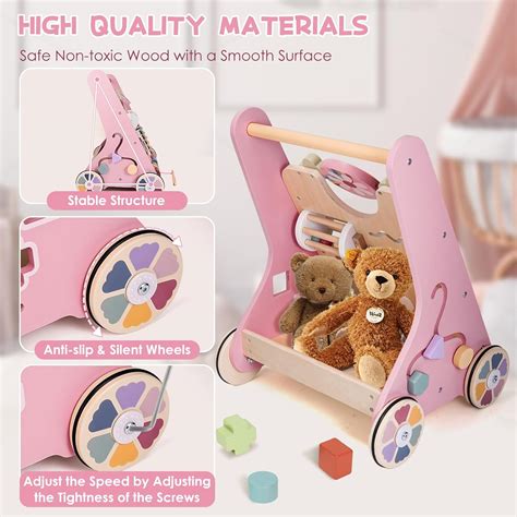 Takeeyce Wooden Baby Walker, Baby Push Walker, Montessori India | Ubuy