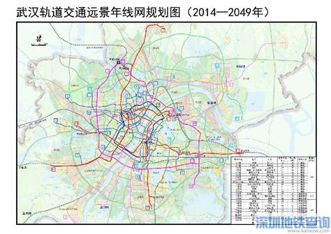 武汉地铁最新规划高清线路图（2014-2049） - 地铁查询网