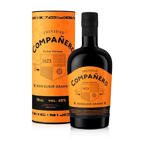 Companero Ron Elixir Orange, esprit rhum, 40% vol., 700 ml, bouteille ...