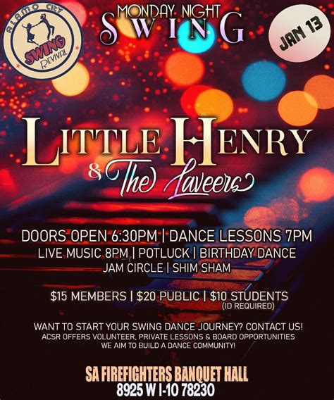 Little Henry & The Laveers Live @ Monday Night Swing!, 8925 West ...
