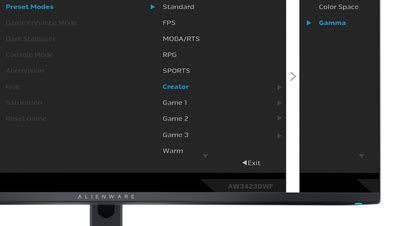 Image result for Alienware Gaming Monitor Aw3422dwf Reset