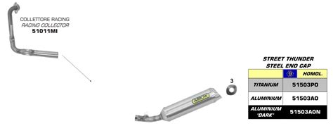 Arrow Aluminium Street Thunder Steel End Cap Full System For Yamaha Yzf ...