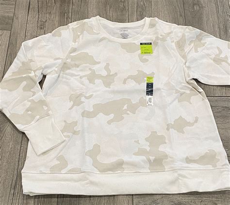 Tek Gear Performance Ultra Soft White Camo Sweatshirt Women Plus Sz ...