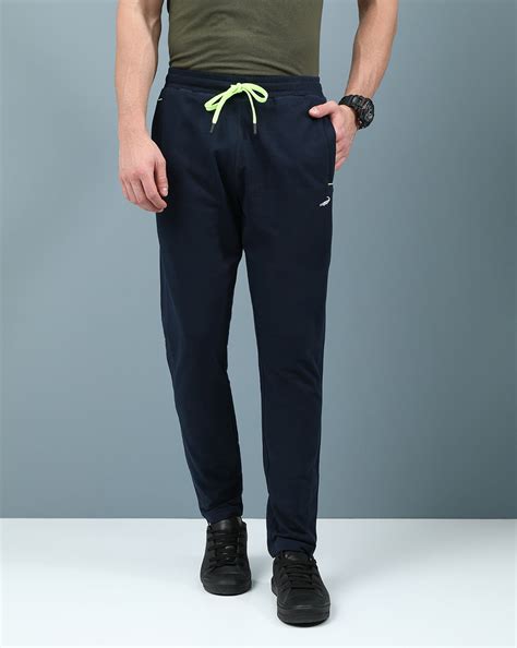 Buy Slim Fit Track Pants in Flexible Navy – Crocodile