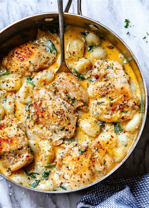 Creamy Spinach Chicken Gnocchi Recipe — Eatwell101