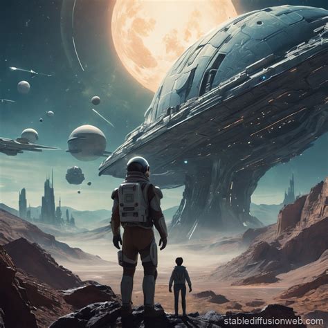 Celestial Sci-Fi Fantasy Book Cover | Stable Diffusion Online