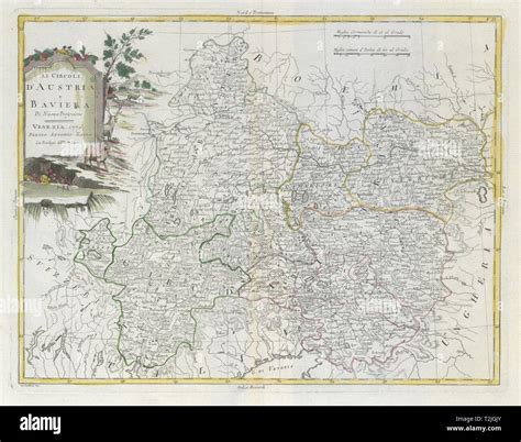 "Circoli d'Austria e Baviera". Austria Bavaria Slovenia Südtirol. ZATTA 1783 map Stock Photo - Alamy