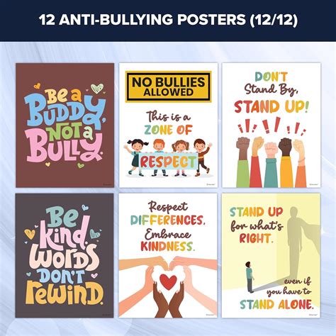 Decorably 12 Anti Bullying Posters for Classroom, Australia | Ubuy