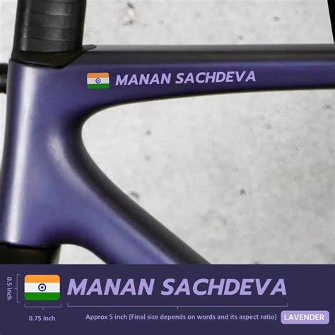 Bicycle Name Decals (Premium, Customized) with Indian Flag – MADOVERBIKING