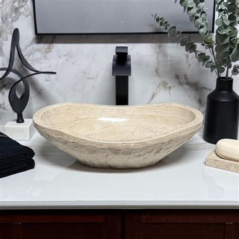 ShadesofNature Shades of Nature Travertine Bathroom Sink - Modern India ...