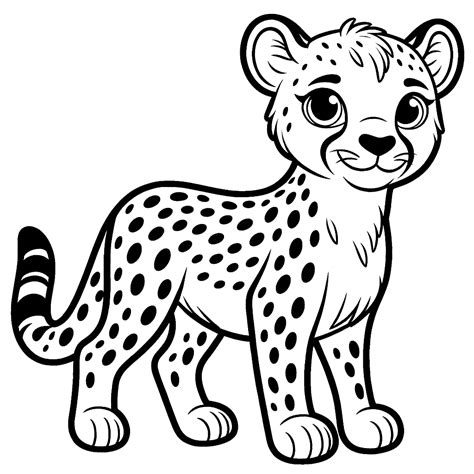Coloring Page Of A Cheetah