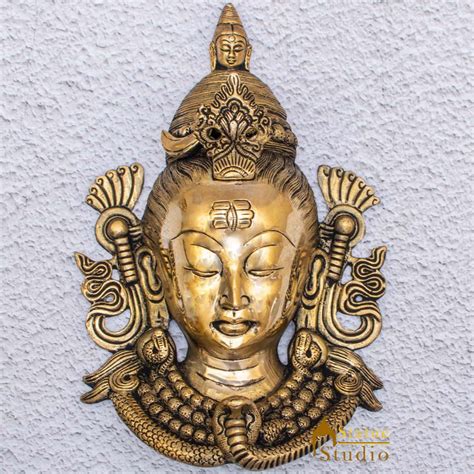 Brass Lord Shiva Wall Hanging 11 Inch