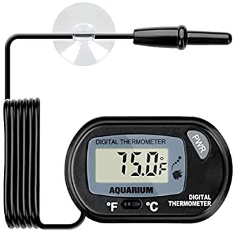 Simple Deluxe LCD Digital Aquarium Thermometer, Reptile Fish Tank Water ...