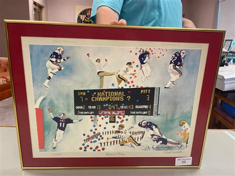 Lot - Signed David Mitchell SMU Print numbered 202/1000