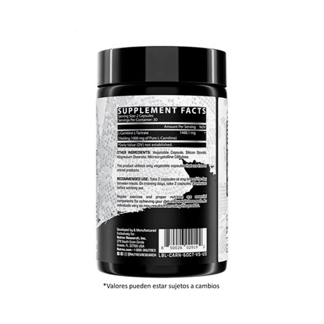 Nutrex Carnitina 1000 60 Cap. – Right Nutrition