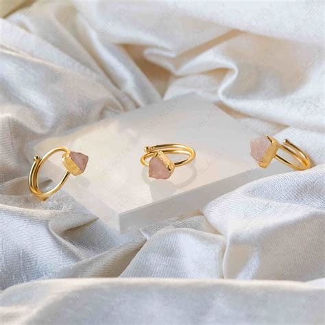 Rose Quartz Ring Adjustable For Love and Emotional Healing