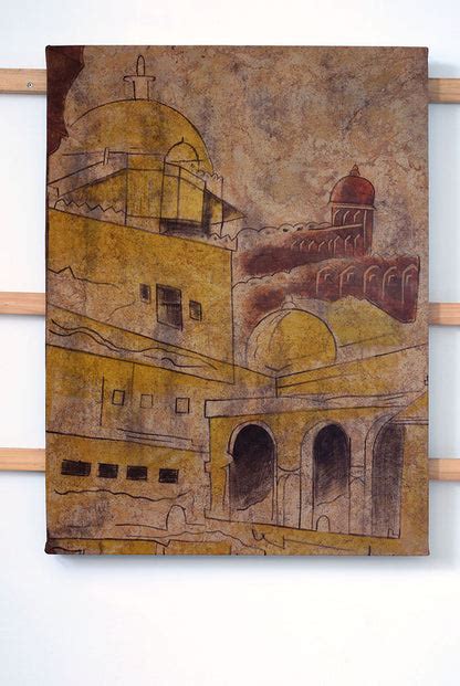 Fort Monuments Hand Painted Natural Dye Mounted Canvas – Rickshaw Recycle
