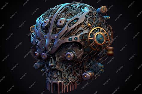 Digital Robot Brain Vector Image 的图像结果