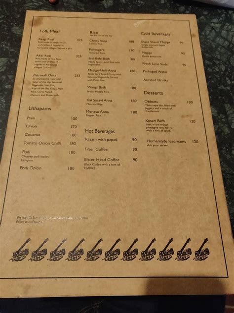 Menu at Carnatic Cafe, New Delhi, The India Mall