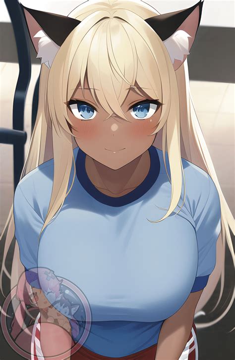 Catgirl Gym Waifu Anime Girl 2 Print - Etsy Finland