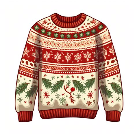 Premium Photo | Ugly Christmas Sweater Clipart isolated on white ba