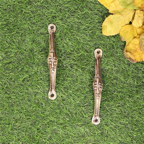 Brass Tribal Face Handle Pair (Standard Size, Antique Brown) – Two ...