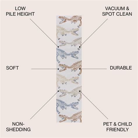 JONATHAN Y Kids Machine-Washable Kingdarr T-Rex Modern 2 X 8 (ft) Cream ...