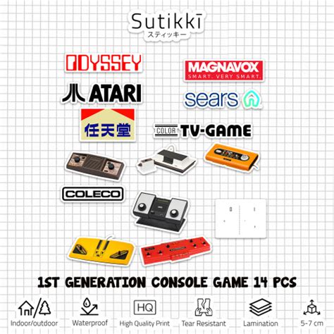 Jual Sticker Pack Logo 1st Generation Video Game Console Stiker Laptop ...