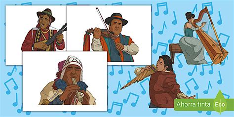 Dibujos del Día de la Canción Andina | Twinkl Perú