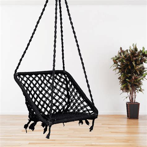 Patiofy Square Shape Swing Chair with Back Support/Cotton Swing for ...