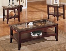 Image result for Wood Coffee Table with Glass Top