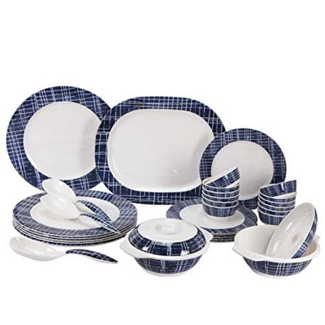Buy St Stehlen Checker Series, 100% Melamine, Dishwasher Safe 46 Pcs ...