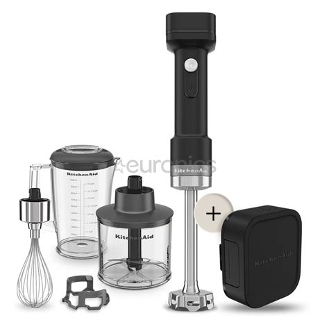 KitchenAid Go, with battery, matte black - Cordless hand blender set ...