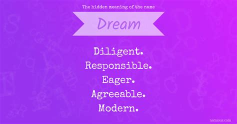 The hidden meaning of the name Dream | Namious
