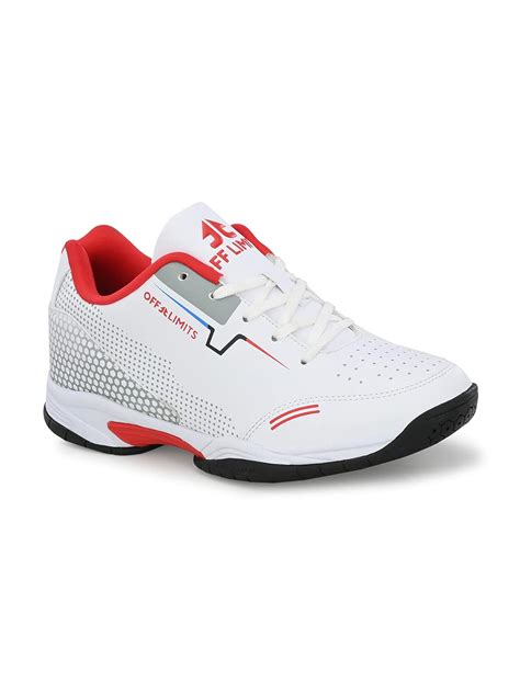 Buy OFF LIMITS Men Boris Lace up Tennis Shoes White/RED-9 at Amazon.in