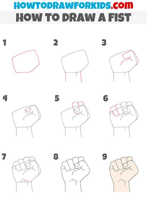 How to Draw a Fist Step by Step - Easy Drawing Tutorial For Kids
