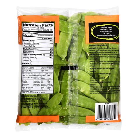 Marketside Sugar Snap Peas Nutrition Facts | Besto Blog