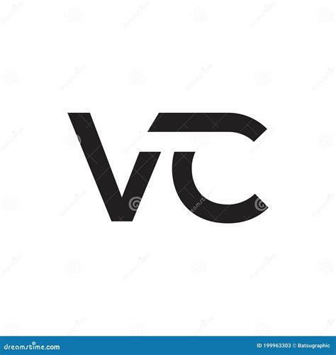 Vc logo letter design Royalty Free Vector Image